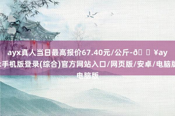 ayx真人当日最高报价67.40元/公斤-🔥ayx手机版登录(综合)官方网站入口/网页版/安卓/电脑版